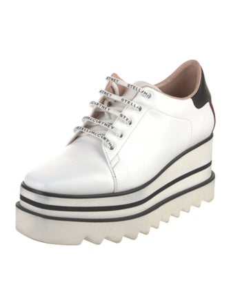 Stella McCartney Leather Wedge Sneakers
