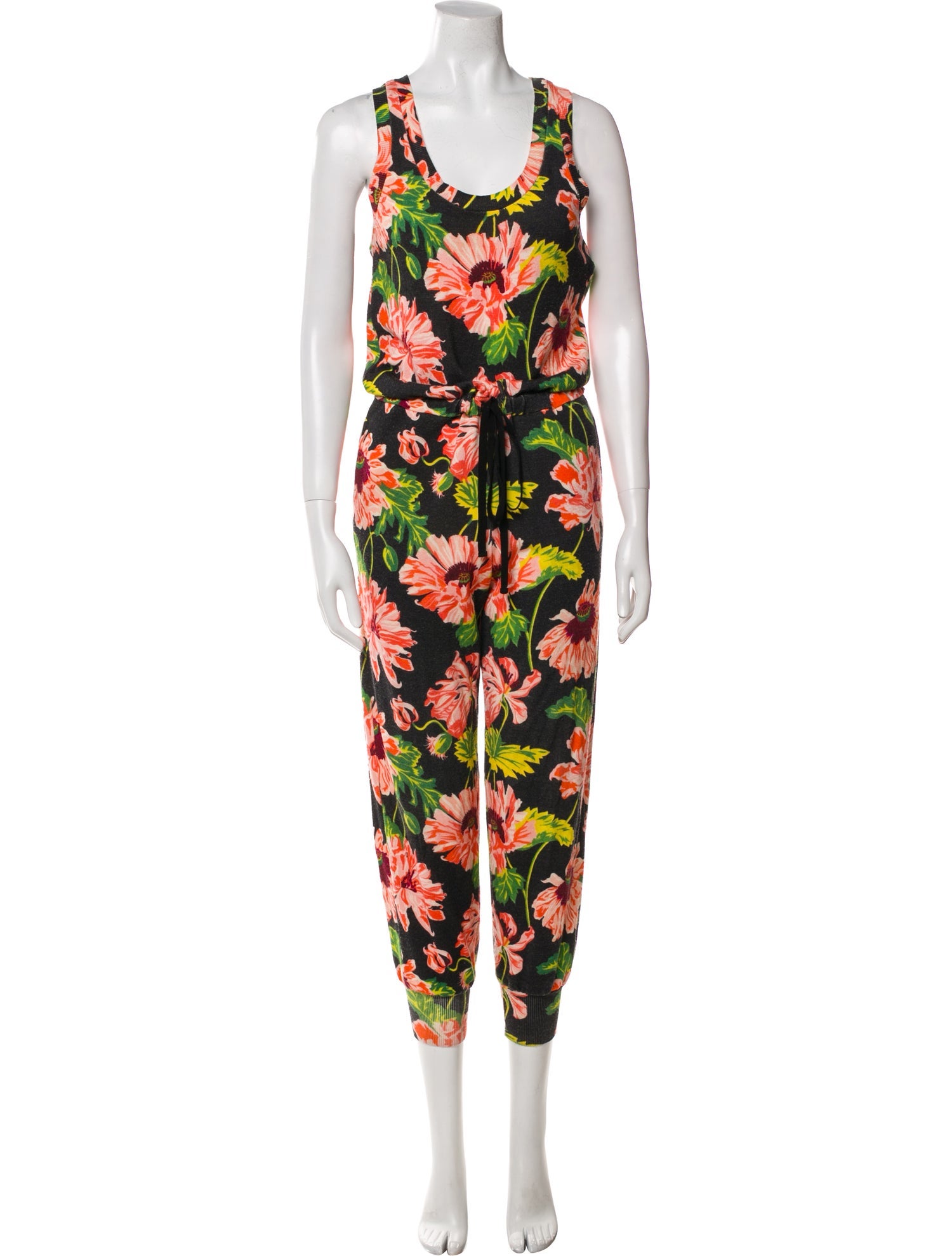 Stella McCartney Virgin Wool Floral Print Jumpsuit