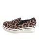 Stella McCartney Suede Animal Print Wedge Sneakers