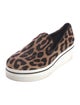 Stella McCartney Suede Animal Print Wedge Sneakers