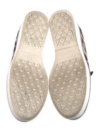 Stella McCartney Suede Animal Print Wedge Sneakers