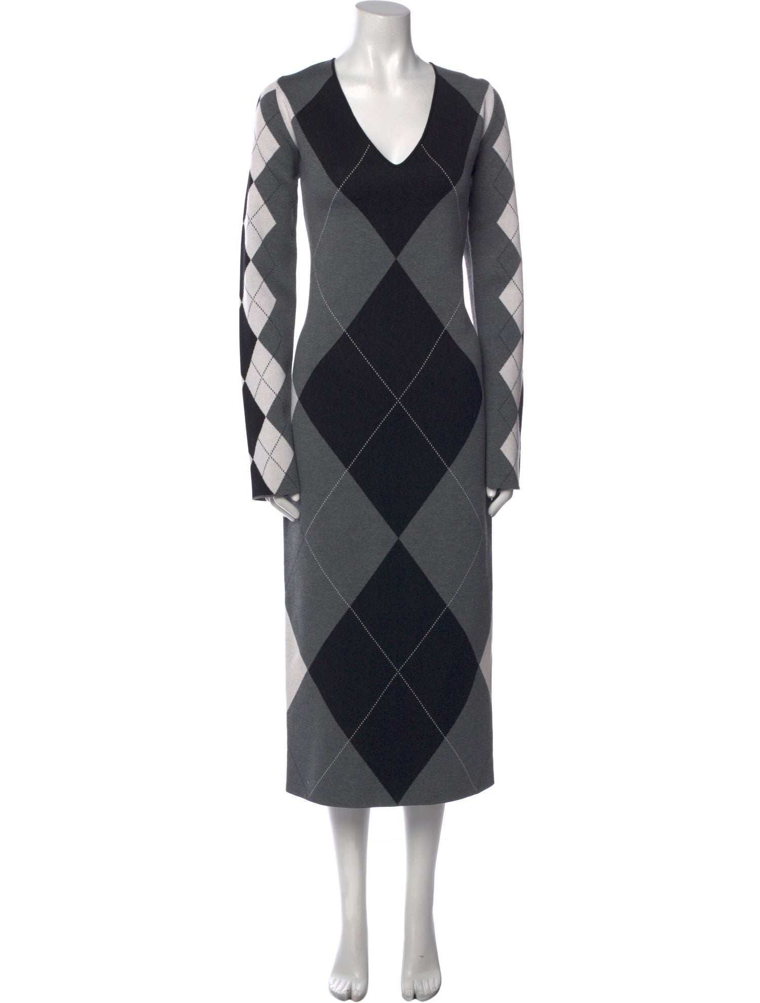 Stella McCartney Plaid Print Long Dress