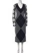 Stella McCartney Plaid Print Long Dress
