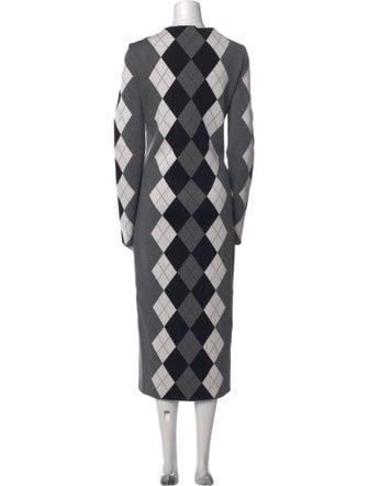 Stella McCartney Plaid Print Long Dress