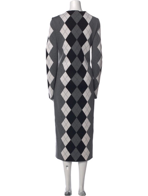 Stella McCartney Plaid Print Long Dress
