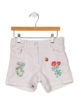 Stella McCartney Girls' Embroidered Denim Shorts
