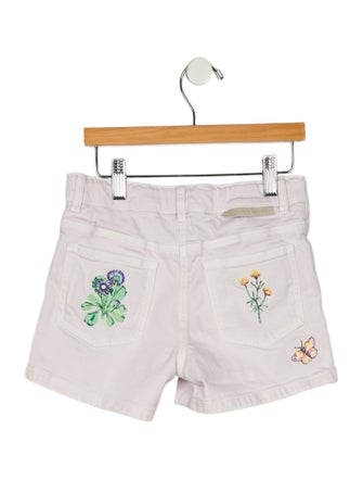 Stella McCartney Girls' Embroidered Denim Shorts