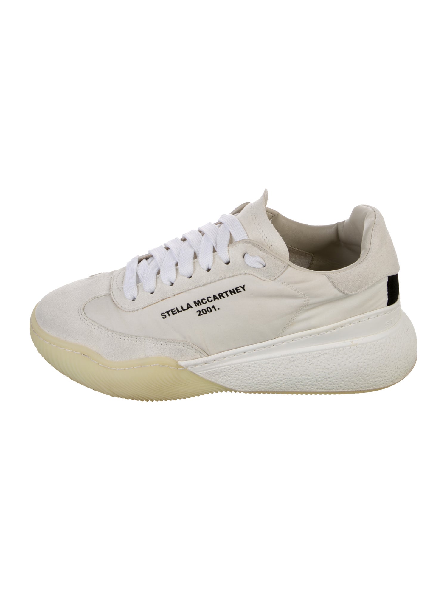 Stella McCartney Suede Graphic Print Sneakers