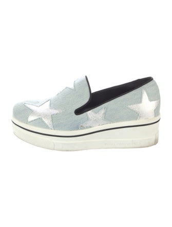Stella McCartney Denim Wedge Sneakers