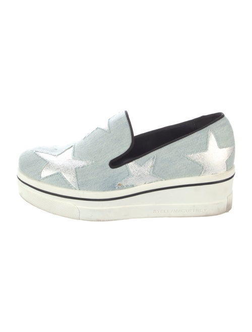 Stella McCartney Denim Wedge Sneakers