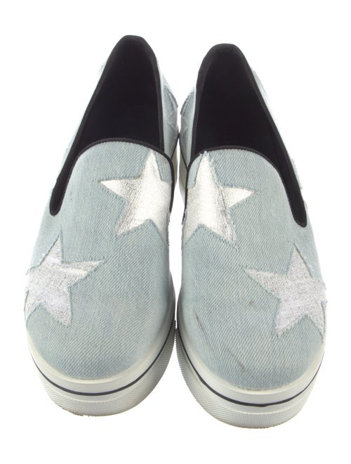 Stella McCartney Denim Wedge Sneakers