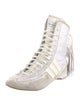 Stella McCartney Suede Leather Trim Embellishment Wedge Sneakers