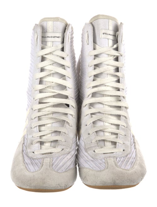 Stella McCartney Suede Leather Trim Embellishment Wedge Sneakers
