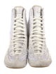 Stella McCartney Suede Leather Trim Embellishment Wedge Sneakers