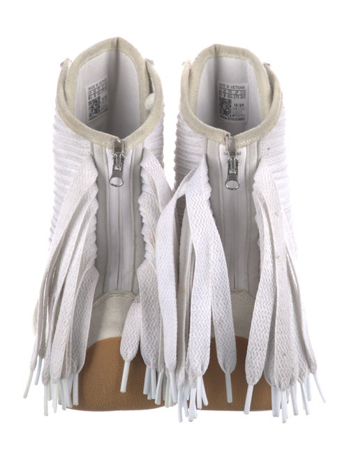 Stella McCartney Suede Leather Trim Embellishment Wedge Sneakers