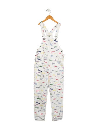 Stella McCartney Girls' Graphic Print Denim Overalls