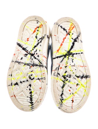 Stella McCartney Boys' Denim Graphic Print High Top Sneakers