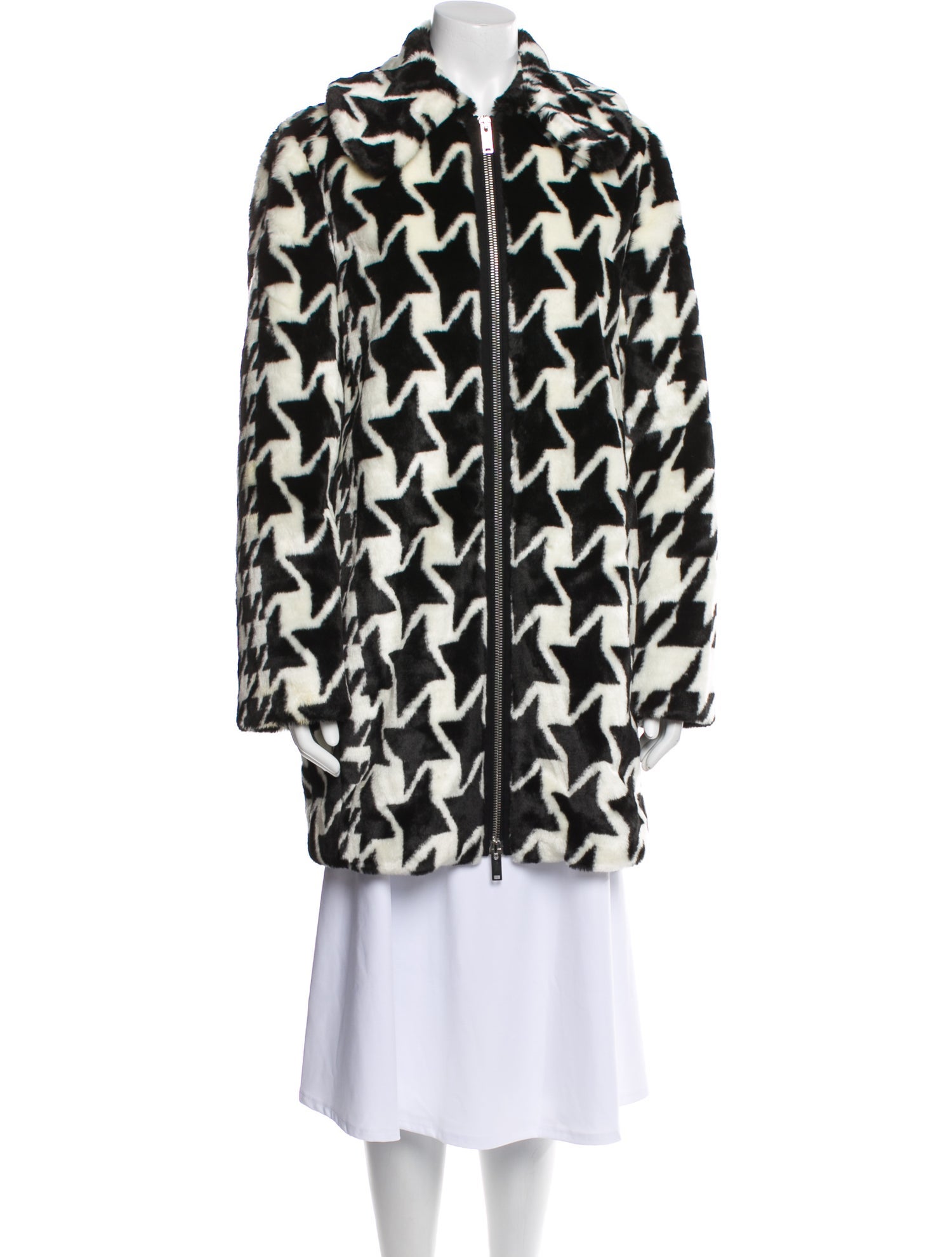 Stella McCartney Animal Print Faux Fur Coat