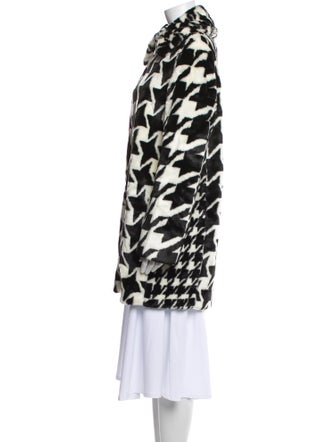 Stella McCartney Animal Print Faux Fur Coat