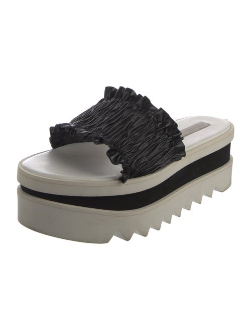 Stella McCartney Vegan Leather Colorblock Pattern Slides