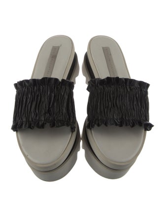 Stella McCartney Vegan Leather Colorblock Pattern Slides