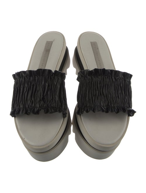 Stella McCartney Vegan Leather Colorblock Pattern Slides