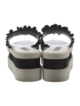 Stella McCartney Vegan Leather Colorblock Pattern Slides