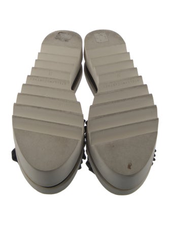 Stella McCartney Vegan Leather Colorblock Pattern Slides