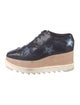 Stella McCartney Vegan Patent Leather Glitter Accents Oxfords