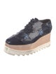 Stella McCartney Vegan Patent Leather Glitter Accents Oxfords
