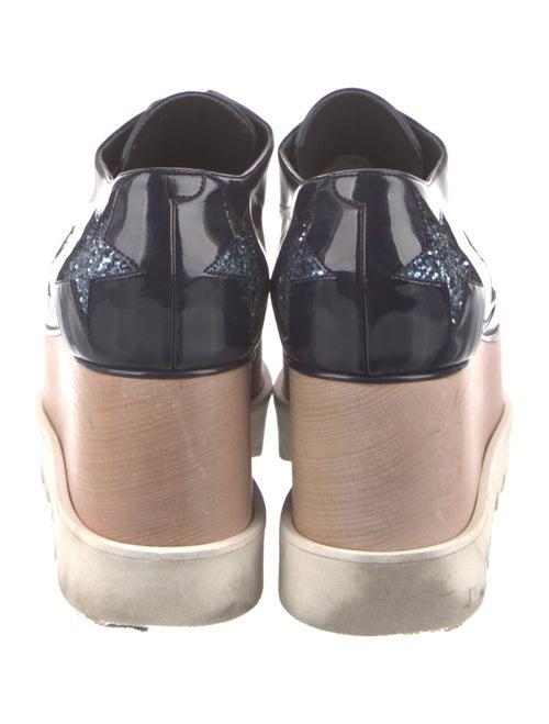 Stella McCartney Vegan Patent Leather Glitter Accents Oxfords