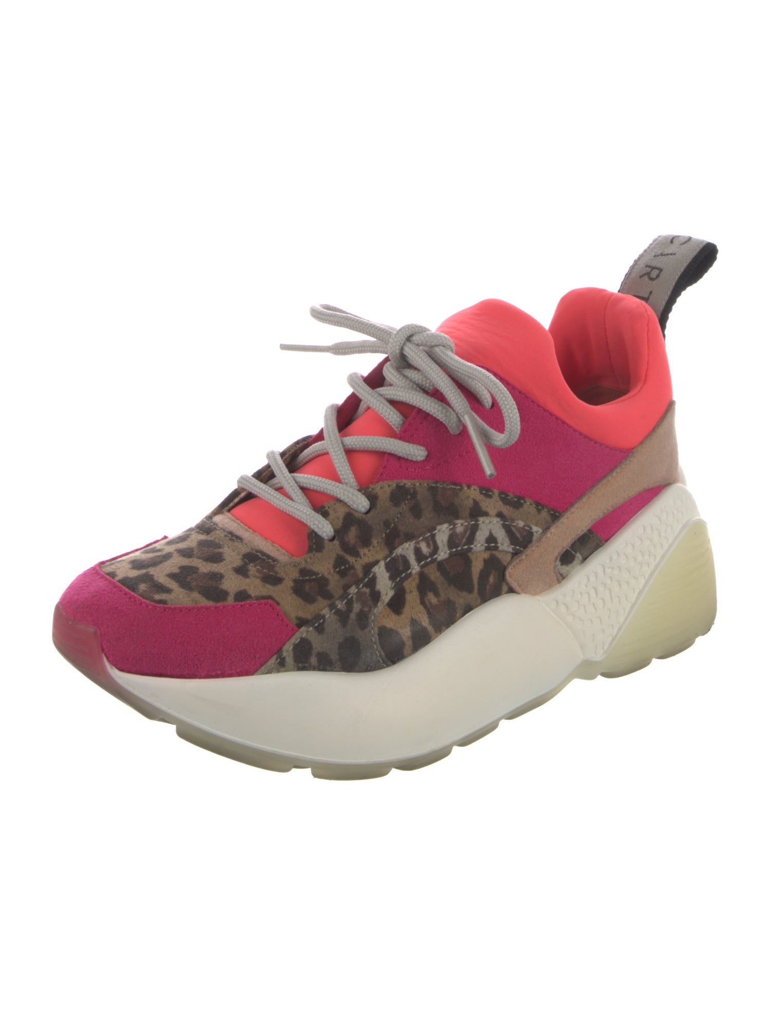 Stella McCartney Suede Animal Print Chunky Sneakers