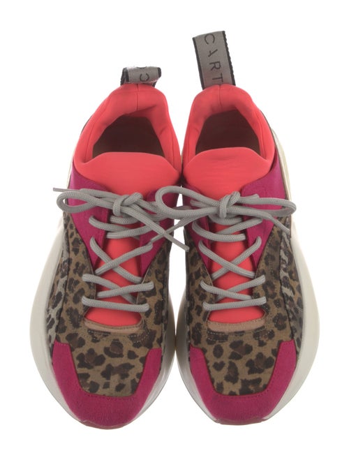 Stella McCartney Suede Animal Print Chunky Sneakers
