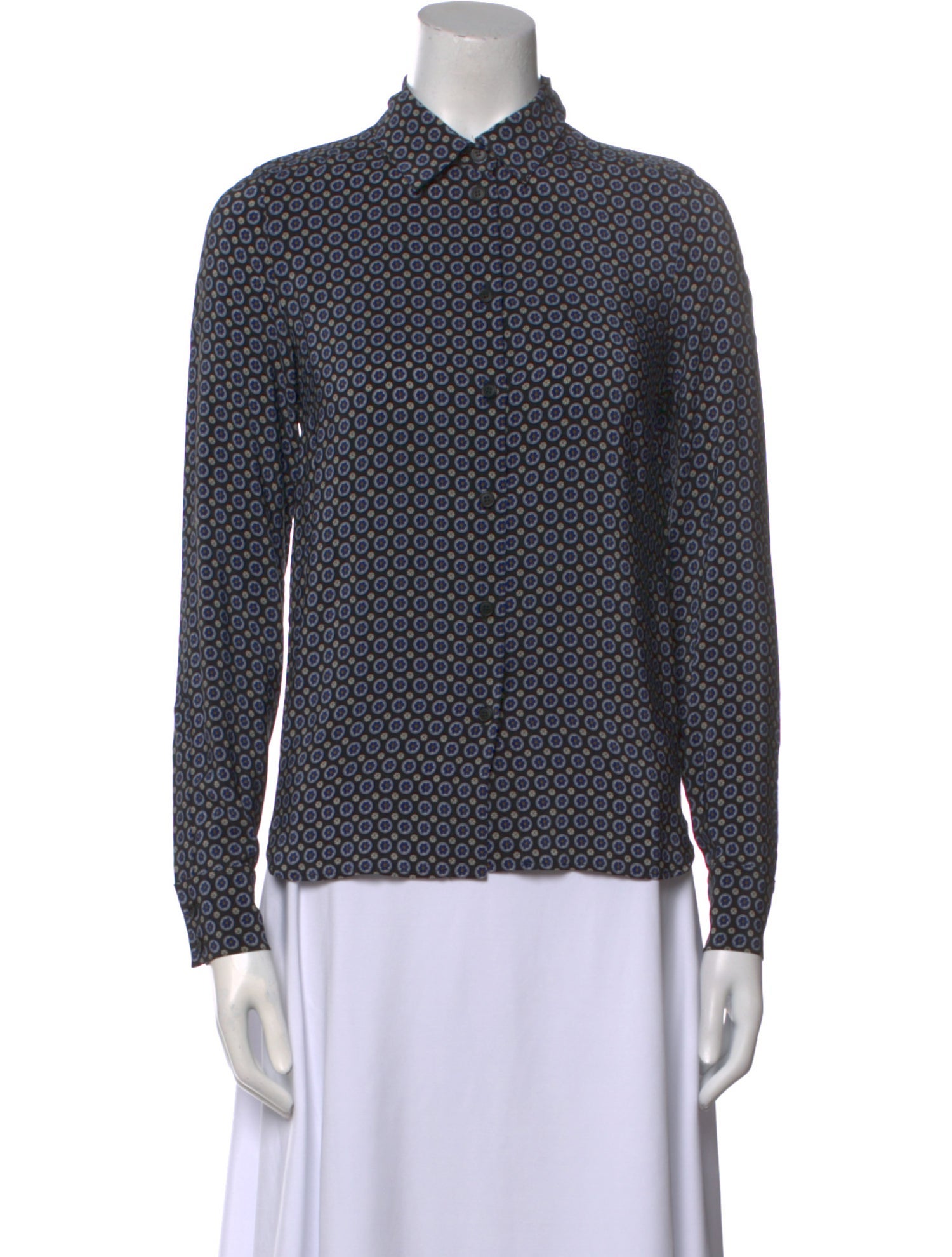 Stella McCartney Silk Printed Button-Up Top
