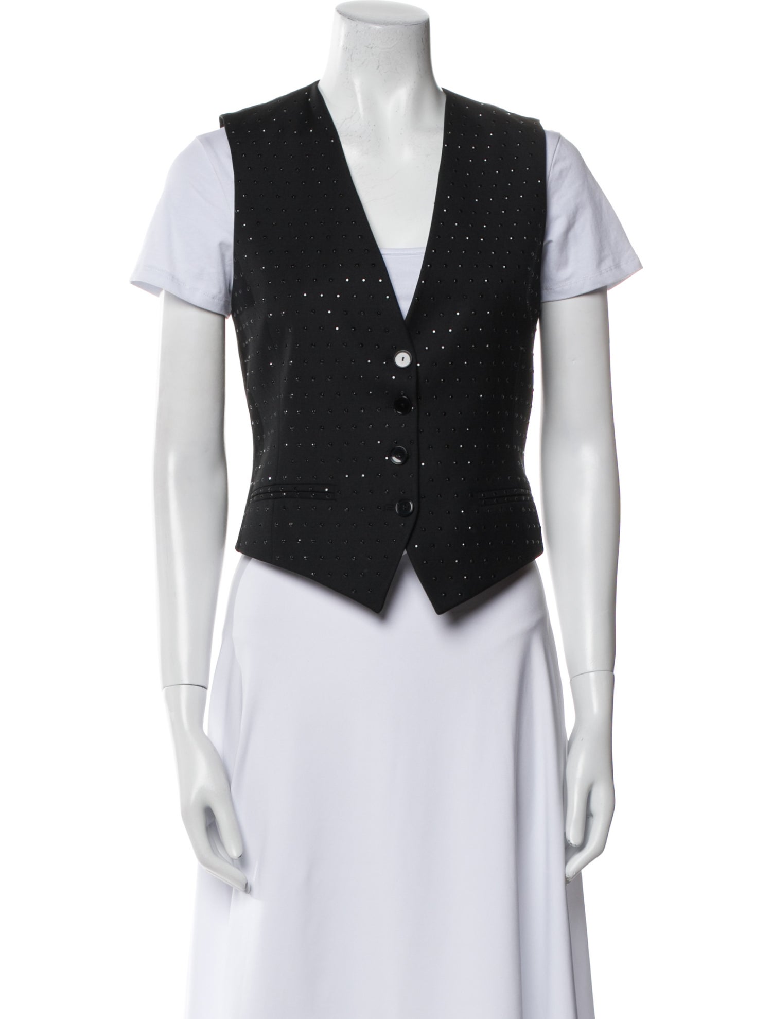 Stella McCartney Wool Polka Dot Print Vest