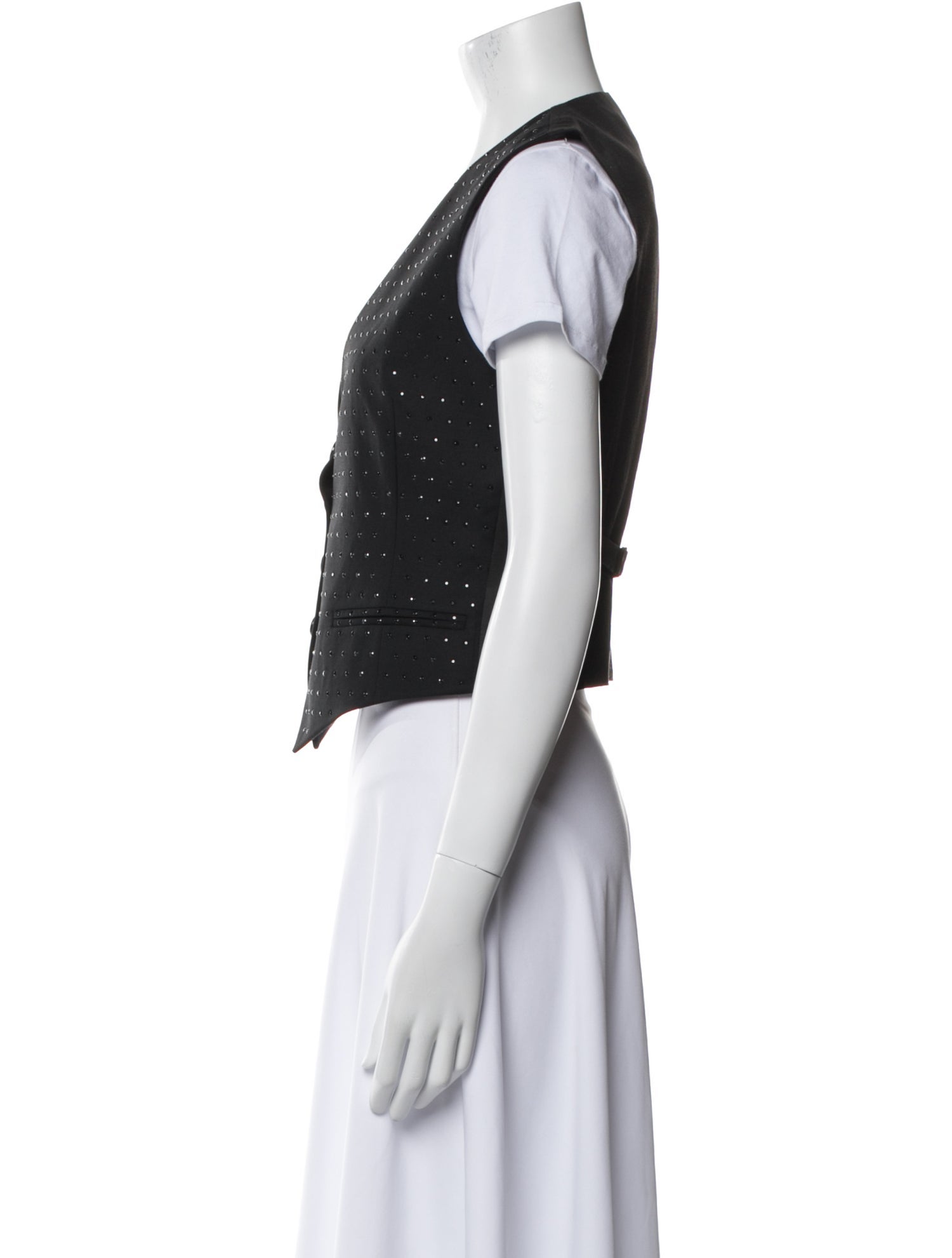 Stella McCartney Wool Polka Dot Print Vest
