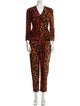 Stella McCartney Animal Print V-Neck Jumpsuit