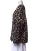 Stella McCartney Animal Print V-Neck Sweater