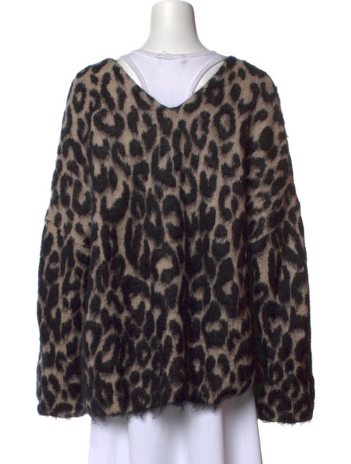 Stella McCartney Animal Print V-Neck Sweater