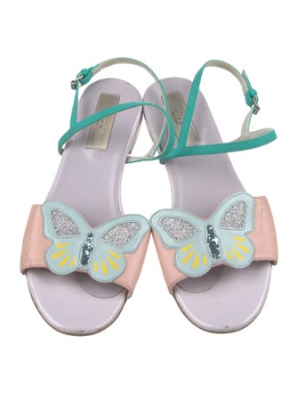 Stella McCartney Leather Floral Print Slingback Sandals