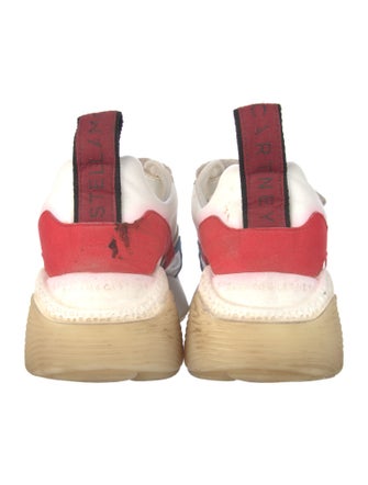 Stella McCartney Leather Colorblock Pattern Chunky Sneakers