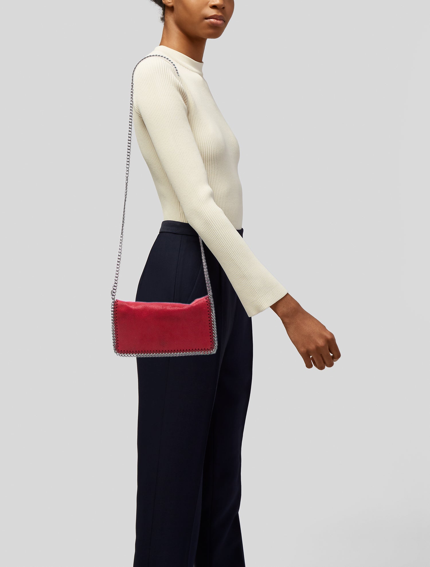 Stella McCartney Vegetarian Suede Shoulder Bag