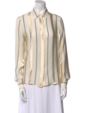 Stella McCartney Silk Striped Button-Up Top