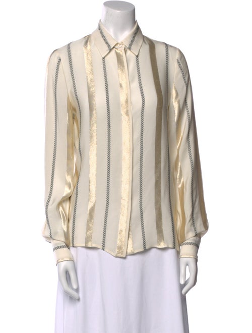 Stella McCartney Silk Striped Button-Up Top