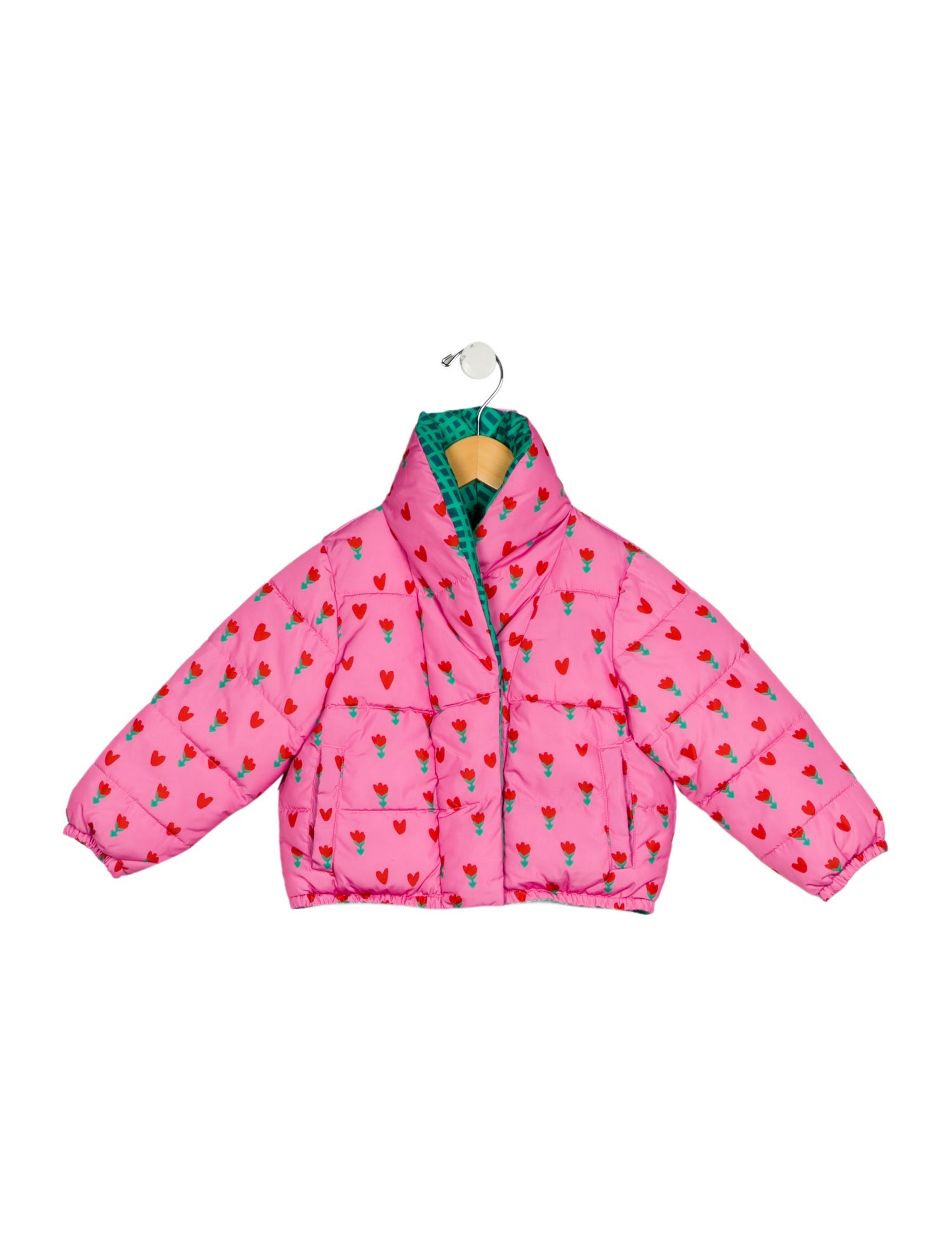 Stella McCartney Toddler Girls' Tulip and Heart Motif Puffer Jacket