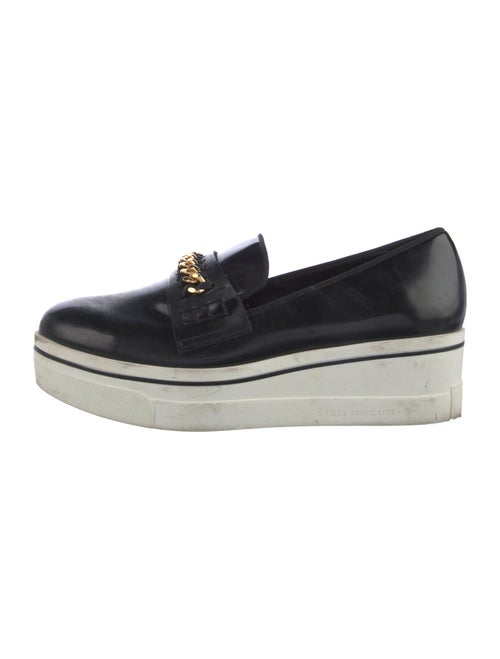 Stella McCartney Patent Leather Chain-Link Accents Loafers