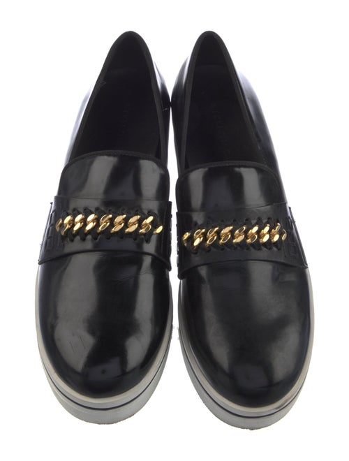 Stella McCartney Patent Leather Chain-Link Accents Loafers
