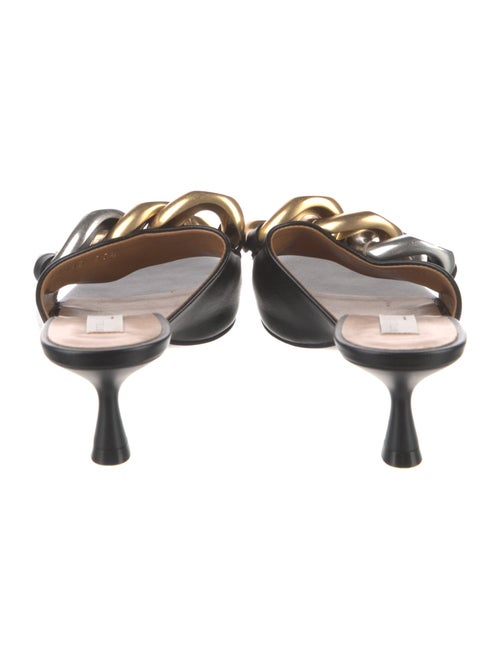 Stella McCartney Vegan Leather Chain-Link Accents Slides