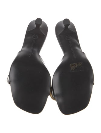 Stella McCartney Vegan Leather Chain-Link Accents Slides