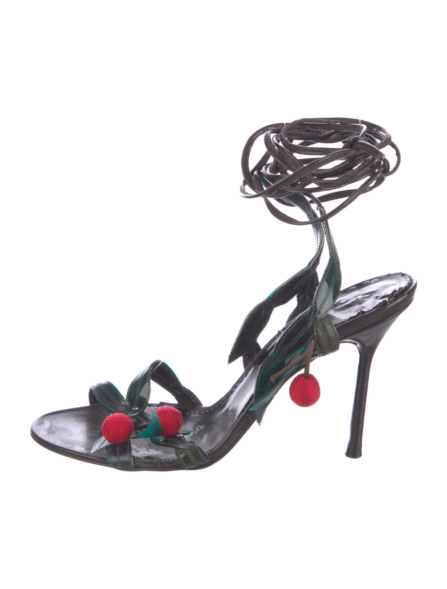 Stella McCartney Vintage Vegetarian Patent Leather Gladiator Sandals